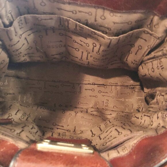 Fossil Long Live Vintage 1954 Bag/Satchel in brown/pewter - Picture 11 of 12